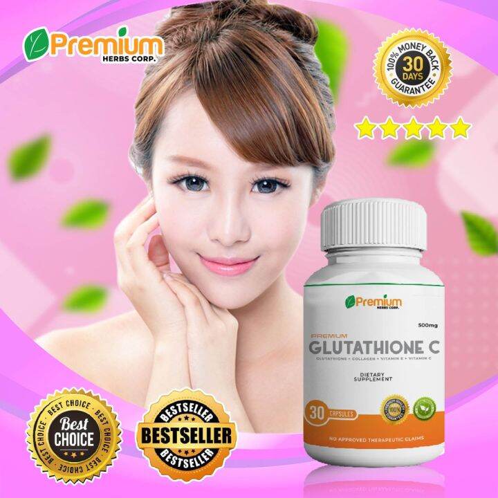 Premium Glutathione C with Collagen, Vitamin E, Hyaluronic Acid, Grape Seed Extract & Vitamin C