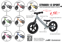 !!ส่งฟรี-ผ่อนได้!! ออกใบกำกับภาษีได้ Strider Sport จักรยานขาไถ Balance bike สไตเดอร์  มีหน้าร้าน