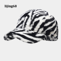 Lijing ฤดูหนาวให้อบอุ่น Snapback หมวกเสือดาวตุ๊กตาหมวกเบสบอลปรับ Visors หมวกขนสัตว์สำหรับผู้หญิงผู้ชาย