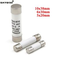 【DT】hot！ 10pcs Fusible 5x20mm 6x30mm 10x38mm Fast Blow Tube Fuses 250/500V 0.5 1 2 3 4 5 6 8 10 15 16 20 32A Fuse