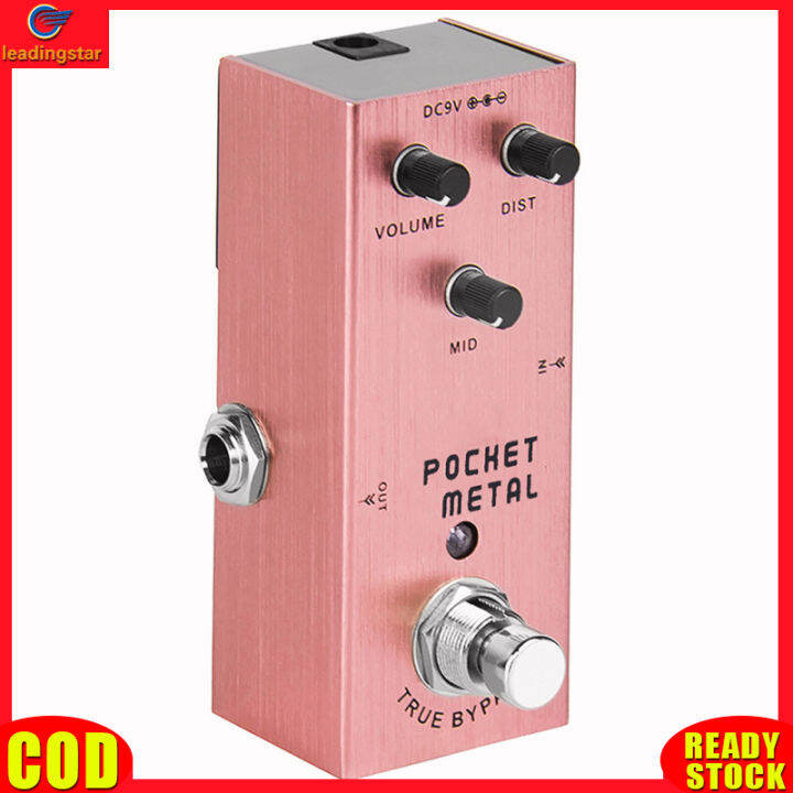 leadingstar-rc-authentic-pocket-metal-guitar-pedal-mini-electric-effects-pedals-single-distortion-sounds-guitar-accessories-true-bypass