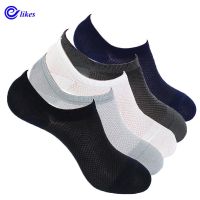 5 pairs Plus size Men 39;s sock slippers cotton Non-slip Silicone Invisible No show Boat Socks Summer autumn Fashion Male EU43-47