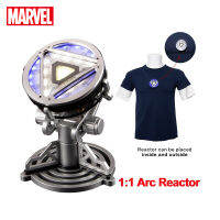 Marvel Iron-Man Tony Stark 1:1 Arc Reactor MK4เสื้อยืด LED Light รีโมทคอนล Heart Chest จอแสดงผลวงเล็บของเล่น Gift