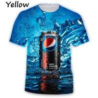 NEW Mens Promotional T-shirt Cool 3d Pepsi Print Summer Unisex Trend Short Sleeve Fashion Top Xs-5xl