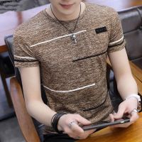 CODChuang Long Fashion Men T-shirt Slim baju t shirt lelaki Men/Women Short Sleeve Tshirt Korean Trendy short-sleeved Breathable Graphic Tee Casual Clothes