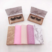 Wholesale Lashes Box Glitter Magnetic Retangle Eyelash Packaging Box for 3D 5D Mink Eyelashes Empty Lash Case