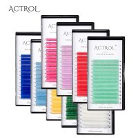 【cw】 ACTROL Colorful Extension Soft Silk Lashes False Makeup Graft Cilios