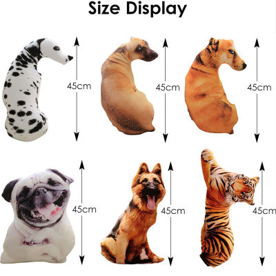 3D จำลองตุ๊กตาสุนัขหมอนสำหรับพิมพ์สร้างสรรค์สัตว์เบาะเหมือนจริงตลกโยนหมอนสำหรับโซฟาการ์ตูนผ้าฝ้ายตกแต่ง