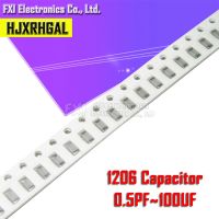 【Factory-direct】 ชิปหนา100ชิ้น1206 50V SMD Hjxrhgal เซรามิกหลายชั้น0.5pF-100UF 10NF 100NF 1UF 2.2UF 4.7UF 10UF 1PF 6PF