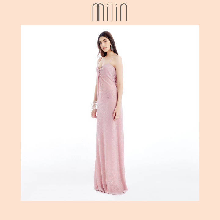 milin-glitter-front-drape-with-open-back-spaghetti-straps-dress-เดรสยาวสายสปาเกตตี้จับจีบเว้าหลังผ้ากลิตเตอร์ตกแต่งชิ้นผ้าจับจีบด้านหลัง-41-tipsy-martini-maxi-dress