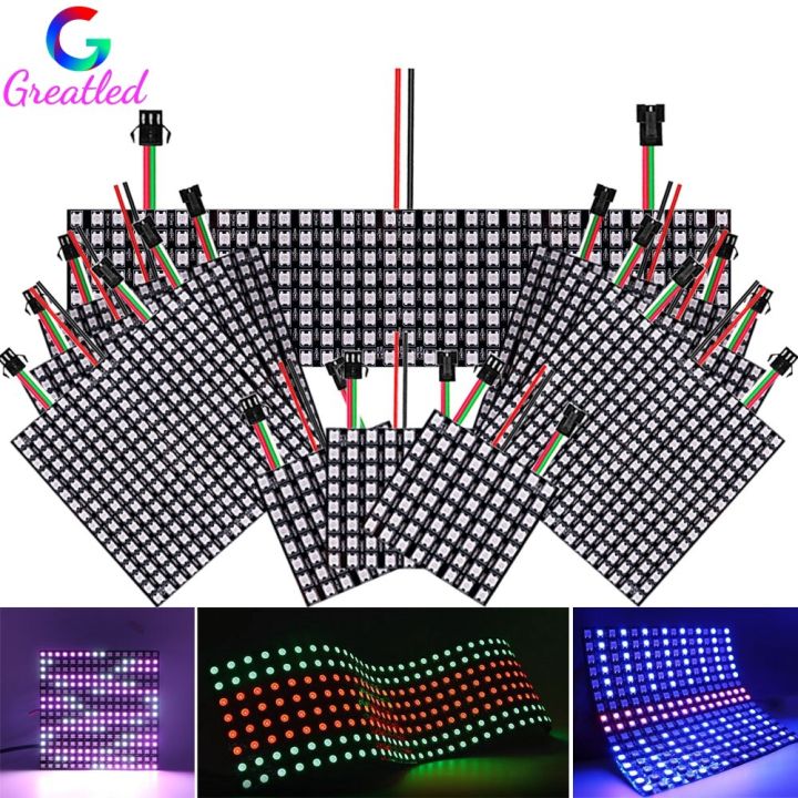 1~5pcs Ws2812b Digital Led Flexible Individually Addressable Panel Ws2812 8x8 16x16 8x32 Led 