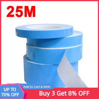 【2023】25M Double Side Thermal Conductive Tape 5-25mm Width Blue Heat Transfer Tape Adhesive Cooling Heatsink for Computer CPU GPU