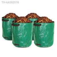 ✠❆☋ 272L/300L/500L Large Capacity Heavy Duty Garden Waste Bag Durable Reusable Waterproof PP Yard Leaf Weeds Grass Container Storage