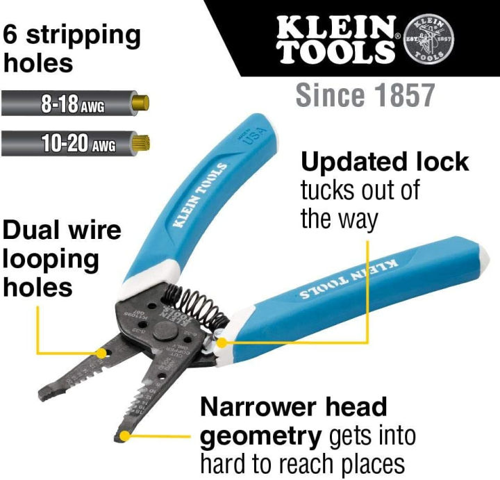 klein-tools-k11095-klein-kurve-wire-stripper-and-cutter-for-8-18-awg-solid-and-10-20-awg-stranded-wire