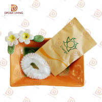 หมวกอาบน้ำ หมวกอาบน้ำพลาสติกใส หมวกคลุมผมอาบน้ำ Shower Cap  ซองกระดาษอีโค่ ของใช้ในโรงแรม ห้องพัก By Dposh Bangkok