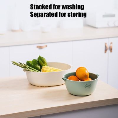 【CW】 Washing Draining Basket Layer Drain Vegetable Basin Household