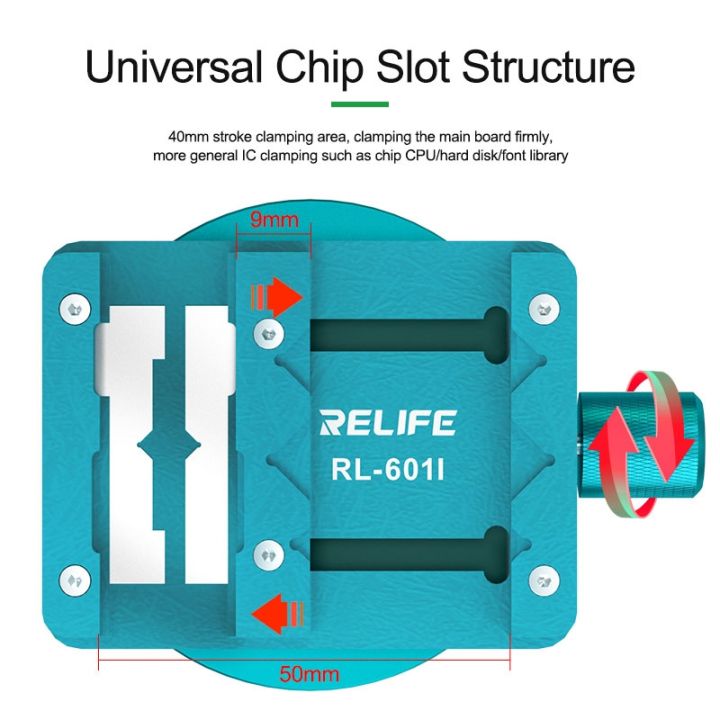 yf-rl-601i-360-fixture-pcb-holder-for-motherboard-maintenance-chip-cpu-glue-removal