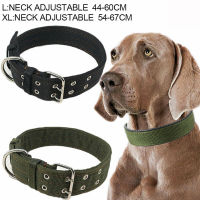 R1A9M Widening Double Outdoor Metal Buckle Training Thickened Dog Collar Necklace Pet Supplies Neck Strap