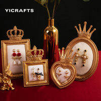 Yicraft ถาดเก็บแสดงเครื่องประดับแผ่นย้อนยุคสร้อยคอต่างหูถาดกรอบรูปภาพสำหรับงานแต่งงานบ้าน