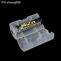 1/2/5Pcs Transparent White Plastic AA to D Size Cell Battery Conversion Adapter Switcher Battery Converter Case Holder Box