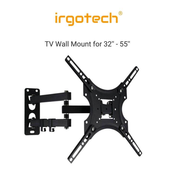 IRGOTECH TV Bracket Wall Mount with Full Motion Adjustable TV Wall Mount for 32’’ 55’’ Swivel