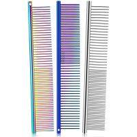 3 Pieces Pet Steel Combs, Pet Dog Cat Grooming Comb Multi-Color Dog Comb with Stainless Steel Teeth for Removing Tangles