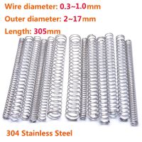 304Stainless Steel Length 305mm Wire Dia 0.3/0.4/0.5/0.6/0.7/0.8-1mm Y shaped Compression Spring Diameter Pressure Small For Car