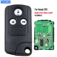 YOUBBA 3ปุ่ม RRemote Key Fob 433เมกะเฮิร์ตซ์ ID46 PCF7953ชิปสำหรับ Honda CRV Accord Civic Odyssey 72147-TOA-J51 2013 2014 2015 2016