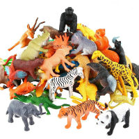 53pcsset Mini Animal World Zoo Model Figure Action Toy Set Cartoon Simulation Animal Lovely Plastics Collection Toy For Kids