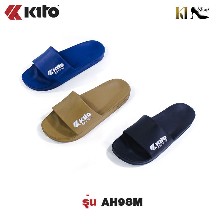 kito-รองเท้าแตะแบบสวม-รองเท้ายางกีโต้-รองเท้าแตะลำลอง-พื้นนิ่มใส่สบาย-รองเท้ากีโต้ราคาถูก-แบรนด์แท้kito100-รุ่น-ah98m-ไซซ์40-43