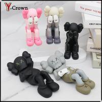 Y-Crown ตุ๊กตาของเล่นตกแต่งภายในรถ,ตุ๊กตารูปการ์ตูน Cowes วิ่งด้วยมือ Hiasan Mobil ความคิดสร้างสรรค์