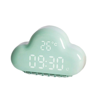 【Worth-Buy】 นาฬิกานาฬิกาปลุกดิจิตอลระบบคลาวด์ Usb ควบคุมด้วยระบบสัมผัสชาร์จไฟได้ปฏิทินวัดอุณหภูมิอิเล็กทรอนิกส์3d อัจฉริยะ