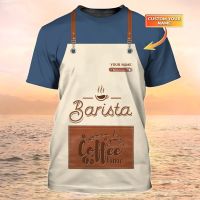 - T SHIRT[KiPgtoshop]    new 3D Tshirts fashion men summer custom barista apron 3D loaded Unisex standard T SHIRT coffee DW 120