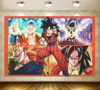 [ในสต็อก] Dragon Balls Goku 125*80ซม. 3D การ์ตูนพื้นหลังผ้า Tapestries &amp; Hangings ธีมวันเกิดถ่ายภาพพื้นหลังผ้า Studio Props ตกแต่งแบนเนอร์