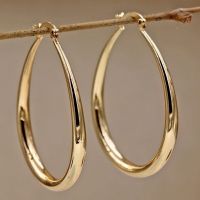 【YP】 Gold Color Earrings for Fashion Hoop Wedding Engagement Jewelry