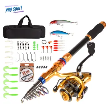 Travel Fishing Gear Set Long Casting Spinning Fishing Reel Ultralight  Carbon Rod Fishing Tackle For Beginners