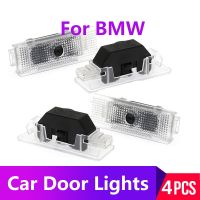 โลโก้ไฟประตูรถ BMW 4ชิ้น,X5 E53 E39 528i ดูสุภาพโคมไฟเงาอุปกรณ์เสริมไฟฉายเลเซอร์