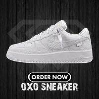 2023Mens casual sports shoes Louis x Force 1 low by Virgil Abloh pure white AF1 (ของแท้ 100%)