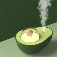 【CW】 Avocado Humidifier with Cat Ball Night Light USB Glow in the Dark Toys Bedroom Home Decoration for Kids Gift