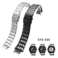 สายรัดข้อมือโลหะคุณภาพสูงสำหรับเหมาะสำหรับ Casio EDIFICE EFX-500D EFX500D EFX-500สมาร์ทวอทช์สายนาฬิกาสแตนเลส