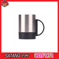 Insulated mug แก้วเก็บอุณภมิ แก้วน้ำสแตนเลสหูจับ แก้วเก็บเย็น แก้วเก็บความเย็น ใส่เครื่องดื่ม ใส่ได้ทั้งน้ำร้อนแย็น 220ml