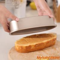 Non-stick Oval Cheesecake Pan Carbon Steel Loaf Bread Mold DIY Jelly Cheese Mould Loaf Pan Tray Kitchen Baking Tools Bakeware Bag Accessories