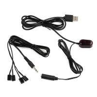 IR Extender Infrared Extension Cable 1Pc IR Receiver + 4Pc IR Emitter Emitters Repeater Kit Infrared Remote USB Adatper