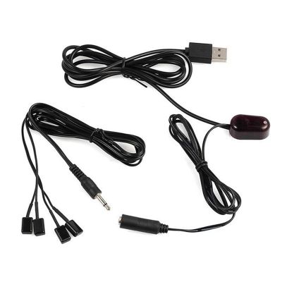 IR Extender IR Remote Repeater Infrared Extension Cable 1Pc IR Receiver + 4Pc IR Emitter Emitters Repeater Kit Infrared Remote USB Adatper