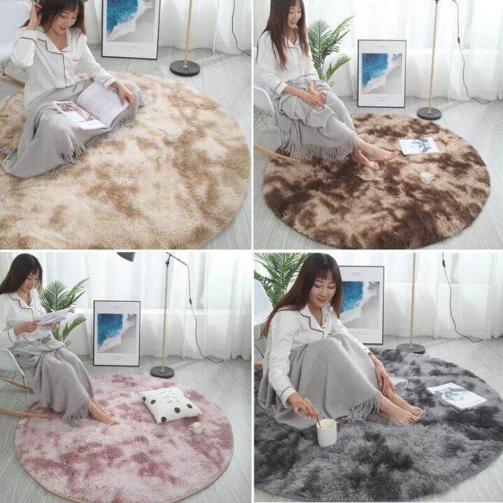 Fluffy Round Rug Carpets For Bedroom Shaggy Area Rug Modern Mats