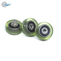 5pcs OD 19 mm External Thread Link PU Roller With 605RS Bearing PU60519-7C1L6M5 Engineered Plastic Bearing Rubber Wheels Pulleys