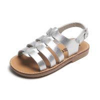 1-6 Years Children Summer Outdoor Beach Shoes Girls Princess Knitted Open Toed Sandals Gold Silver Black