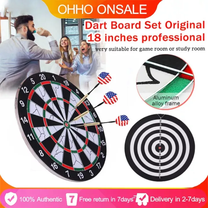 🔝original+24hours Delivery Professional Double-sided Darts Board Set 