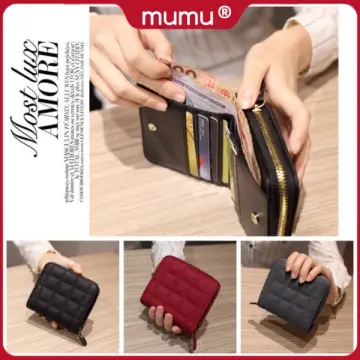 Mumu #1054 Korean Fashion Leather Ladies Wallet Coin Purse Card Holder Mini  Cute Wallets For Women