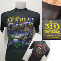 เสื้อผ้าบางฮาเลย์ Harley-Davidson ผ้ามุ้งบางใส่สบาย สไตล์วินเทจ ป้ายVintage 3D EMBLEM [ S M L XL ]